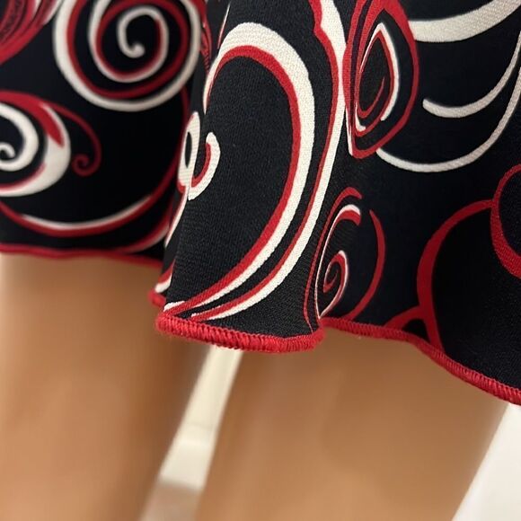 Parallel XL Woman’s Dress Adjustable Straps Side Ruching Mexico Black Red Cream - Picture 5 of 10